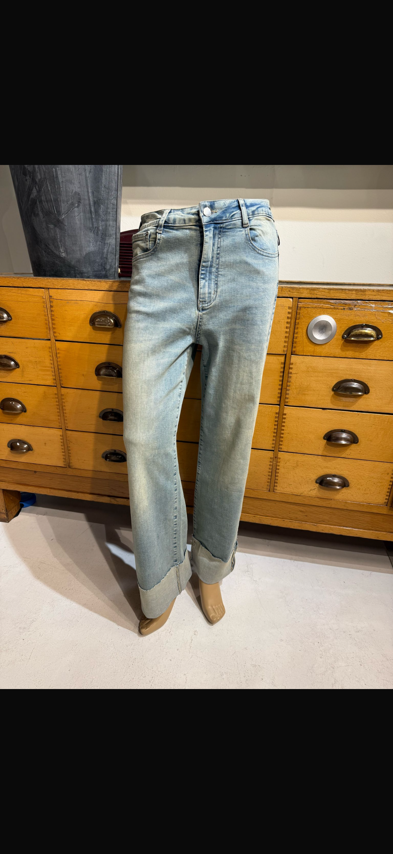 Jeans Cuff Sand Washed